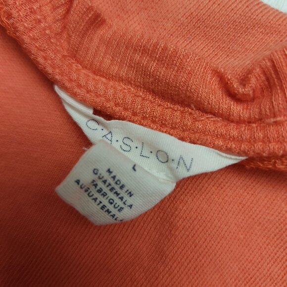 Caslon Coral Orange Petite Large Front Twist Crop Sweater Light Weight - Picture 5 of 5